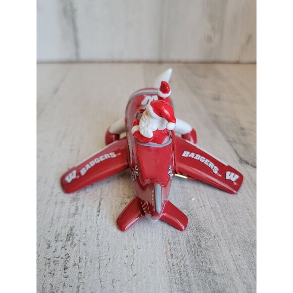 Danbury Mint airplane Wisconsin Badgers ornament Xmas - Picture 3 of 6